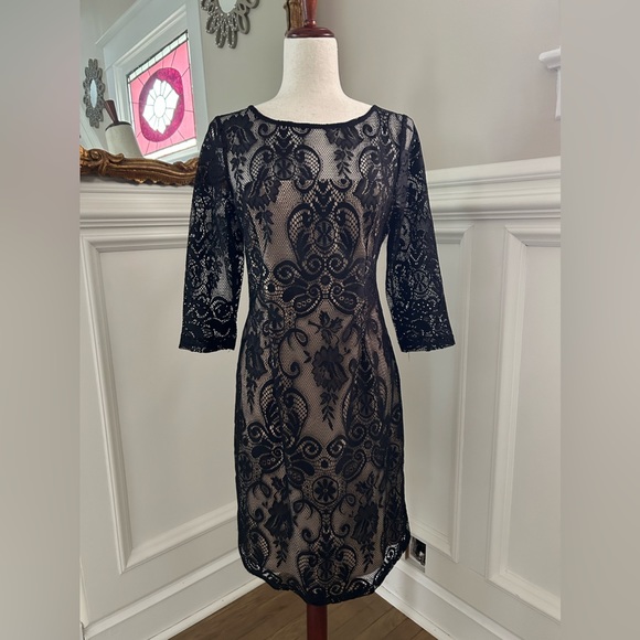 black lace dress with beige underlay Beige Tulle Poá Children's Dress Christening Wedding Graduation 9 US numeric